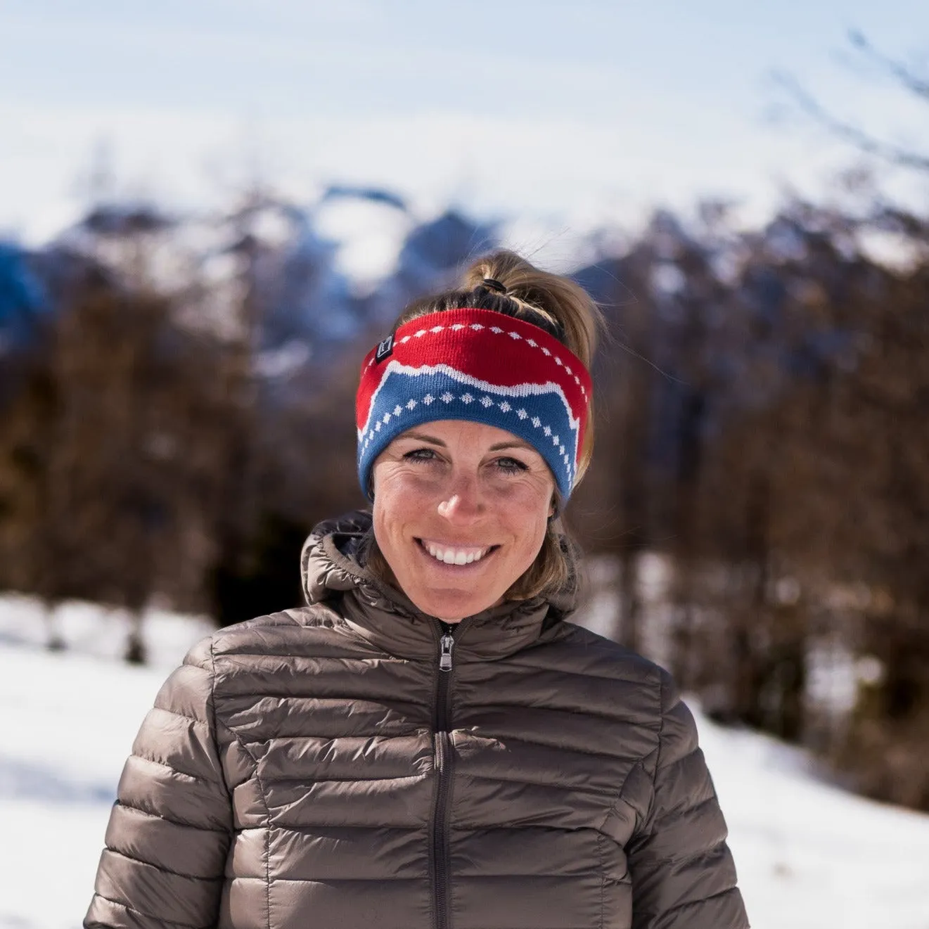 BANDEAU TRICOT MONTAGNE - ROUGE