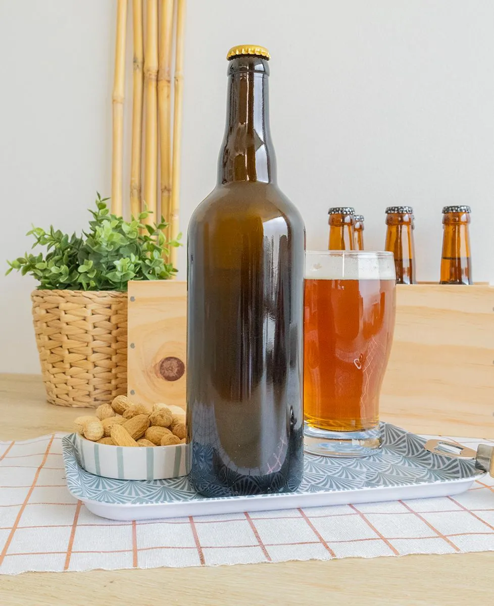 Bouteille de bière Grand cru et visage personnalisé