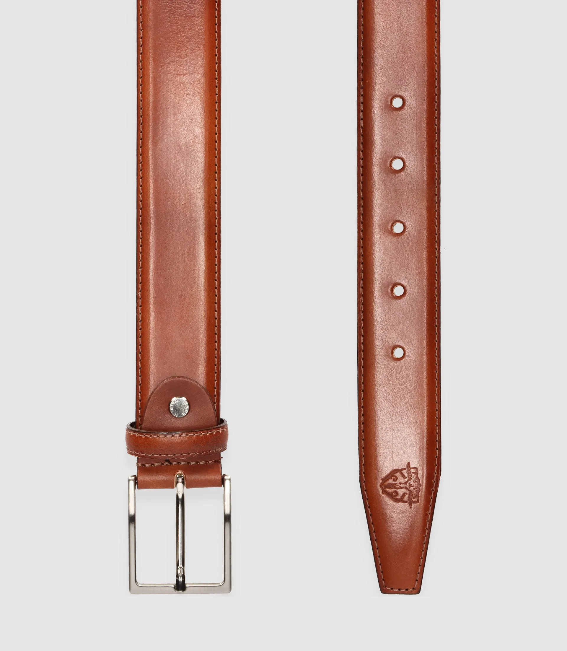 Ceinture 35mm ajustable en patine marron clair NAZAR