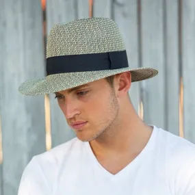 Chapeau Avoca HOUSE OF ORD Chiné noir | Chapeaux Anti-UV Fedora indéformable
