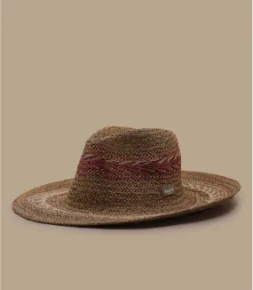 chapeau fedora femme paille - Caledona morganite Barts : Headict