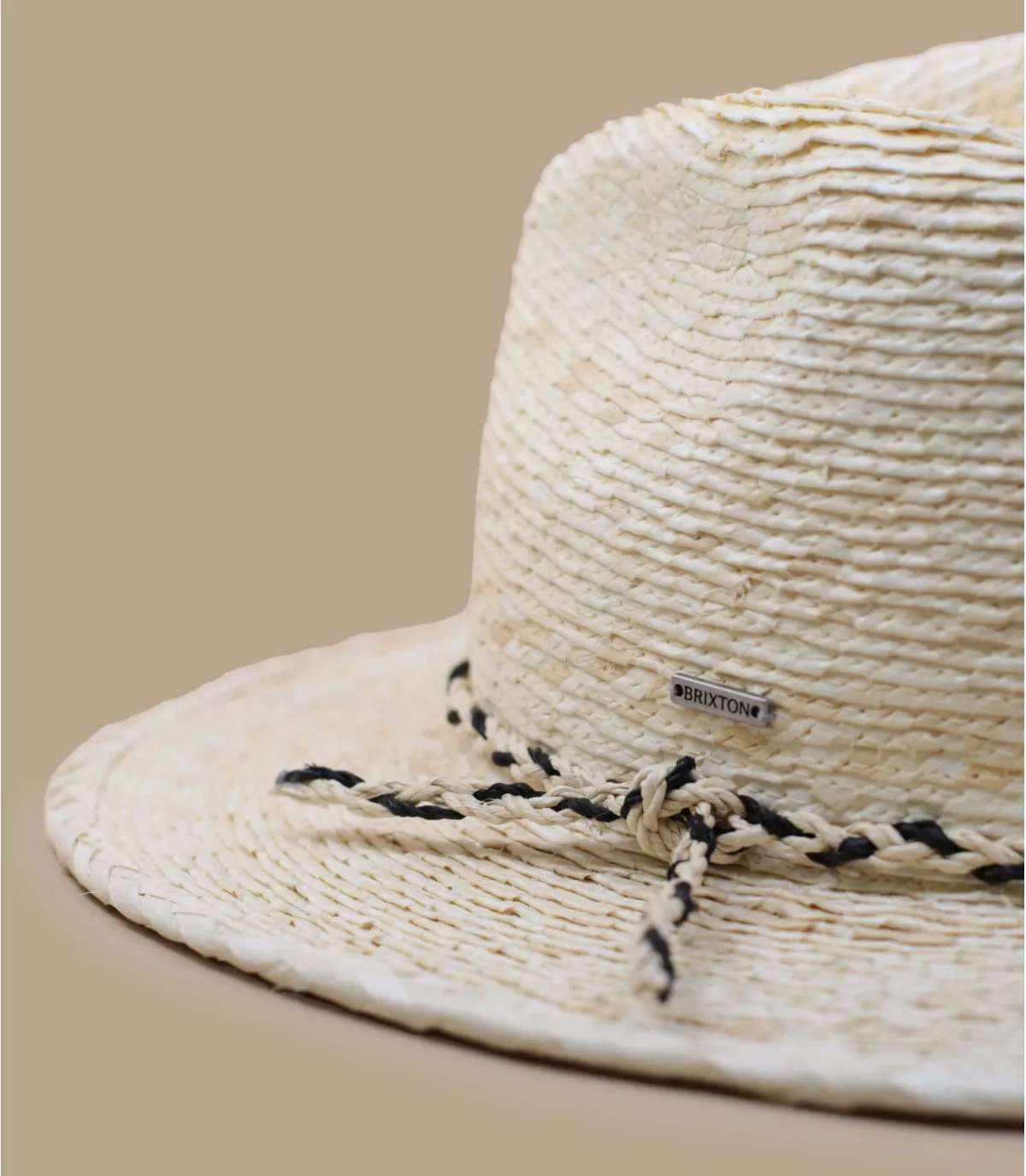 Chapeau fédora de paille - Messer Western Straw natural Brixton : Headict