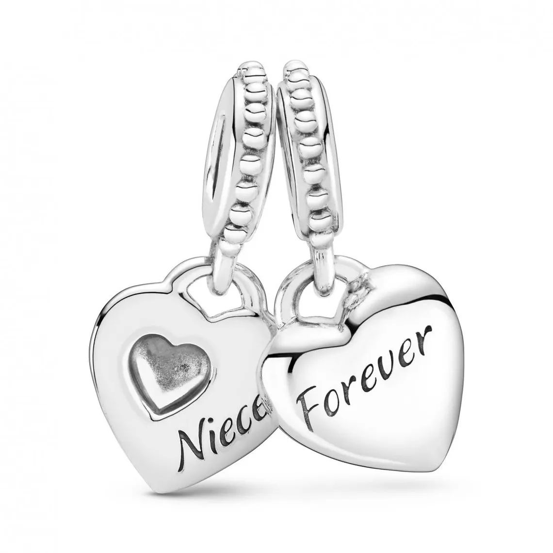 Charm Pendant Cœur Séparable Tante & Nièce Pandora People - Argent | 3 Suisses