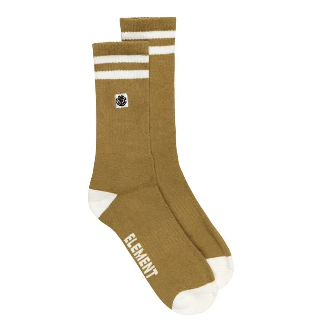Chaussettes : ELEMENT CLEARSIGHTS SOCKS Dull Gold - Bamboo Skateshop