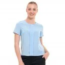 Chemise Esthéticienne Femme Manches Courtes VERONA Bleu Ciel - BROOK TAVERNER