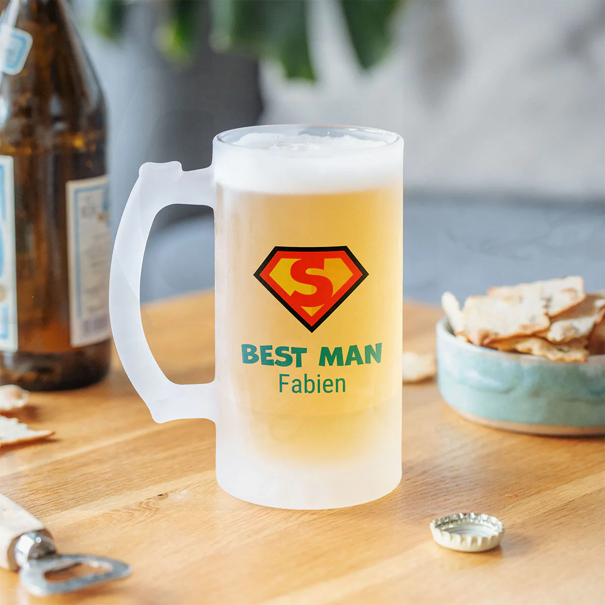 Chope de bière personnalisée Super-héros