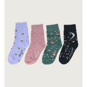 Coffret 4 paires chaussettes bambou Pretty Night