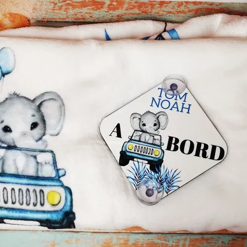 Coffret cadeau naissance - thème éléphant