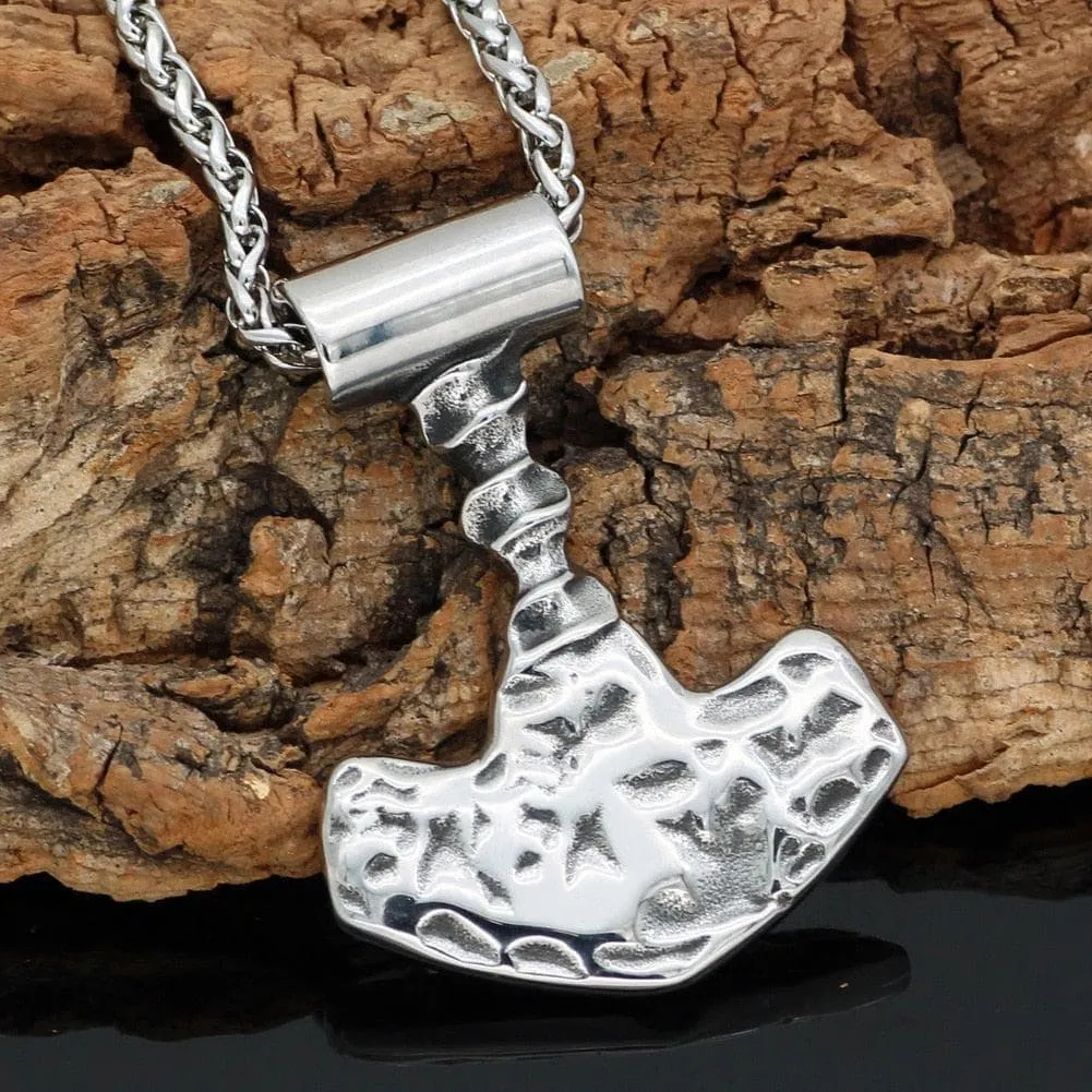 Collier les torsades de Mjolnir et Vegvisir