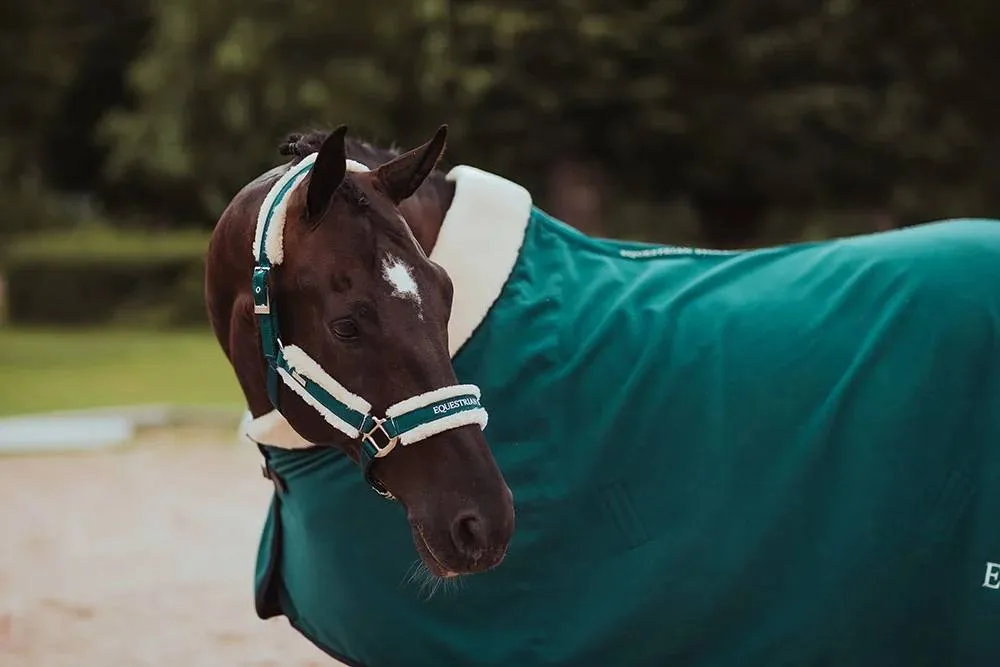 Couverture Polaire Col Mouton Equestrian Stockholm - Emerald