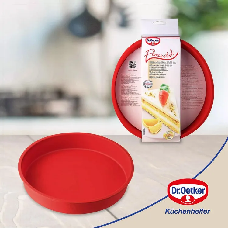 Deux moules à manqué en silicone de 26 cm Dr. Oetker Flexxibel Love | Fackelmann France