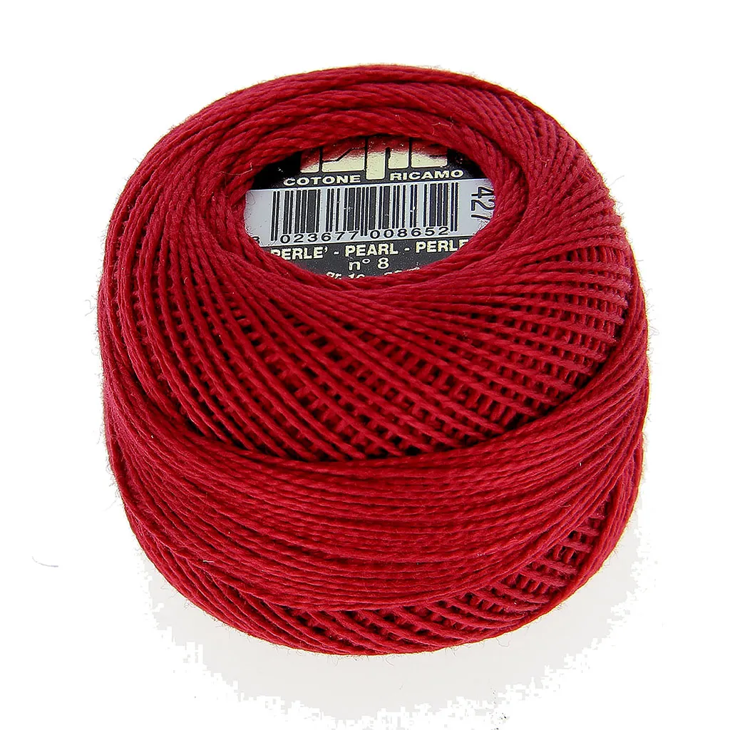Fil à broder coton perlé ISPE bordeaux 10g 