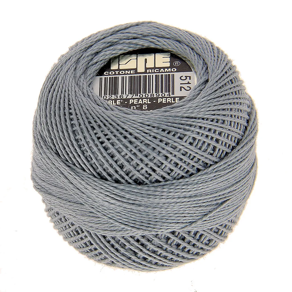 Fil à broder coton perlé ISPE gris 10g 