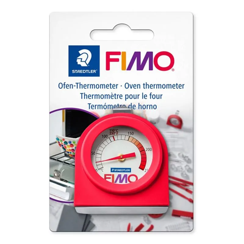 Fimo Thermomètre de cuisson 0 à 250° C avec revêtement caoutchouté