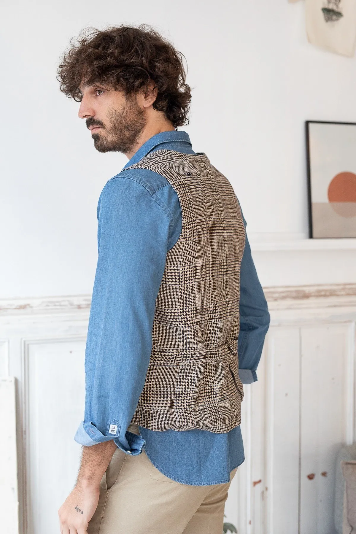 Gilet Shelter Joe, gilet de costume en 100% laine, coupe cintrée - JAQK Taille 48