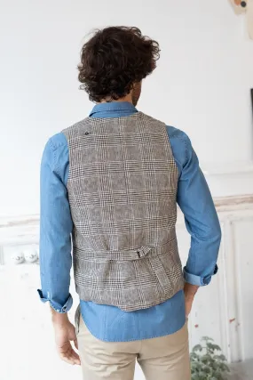Gilet Shelter Joe, gilet de costume en 100% laine, coupe cintrée - JAQK Taille 48