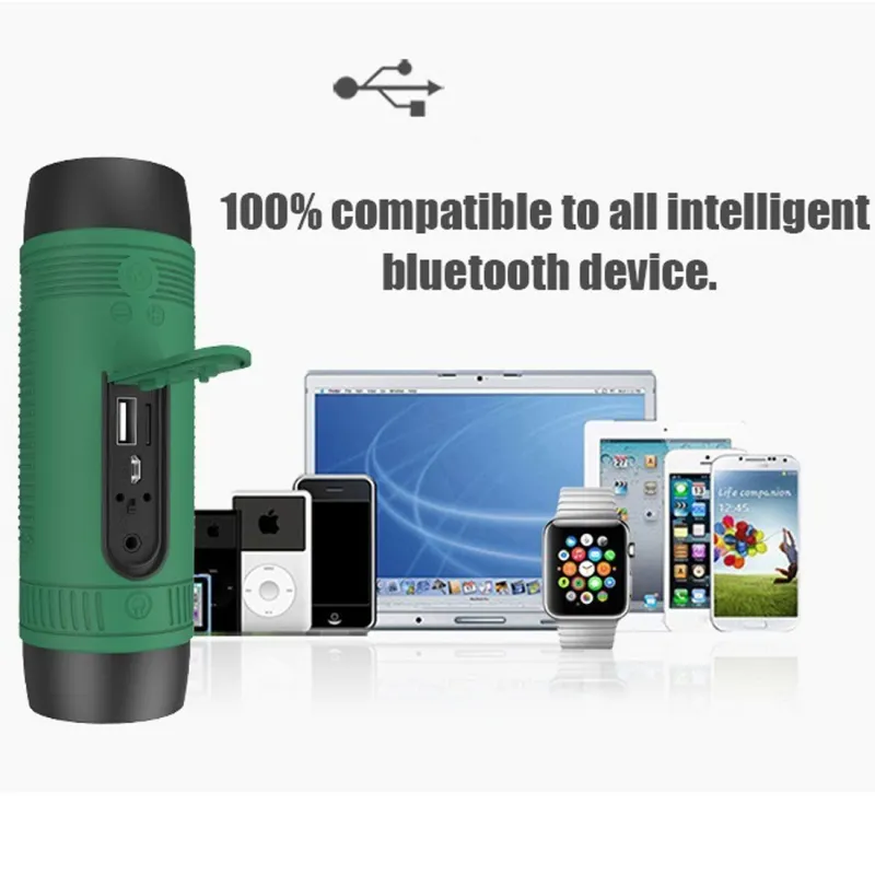Haut-parleur Bluetooth MP3 Power Bank Lampe LED Radio FM