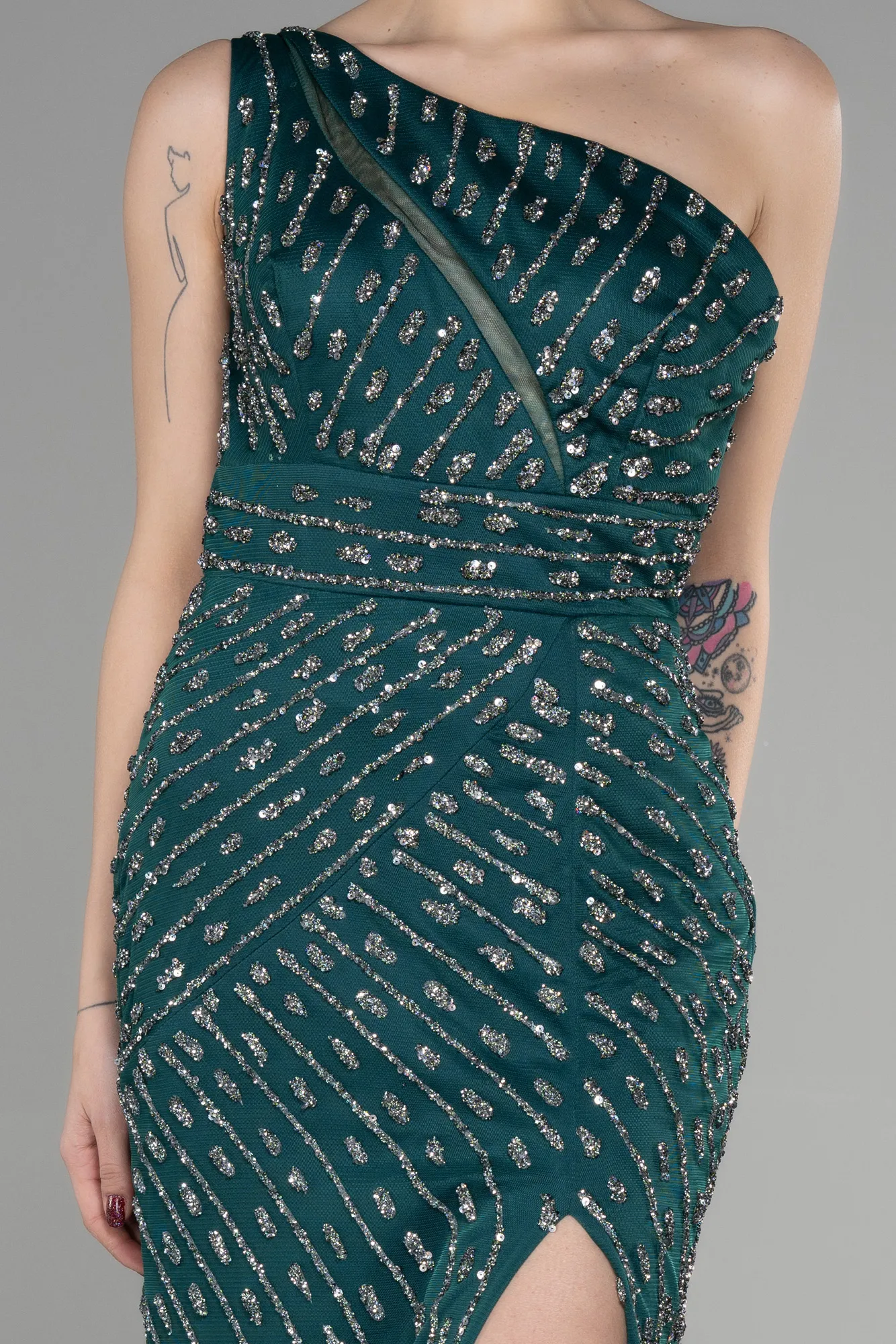 Haute Couture Longue Bleu Marine ABU3503