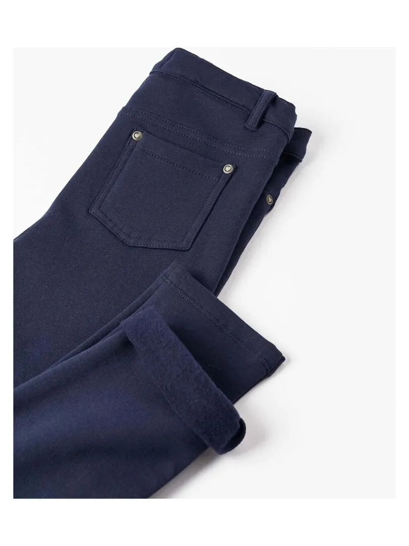 Jeggings en coton pour fille  NORTHERN CALLING - Bleu foncé