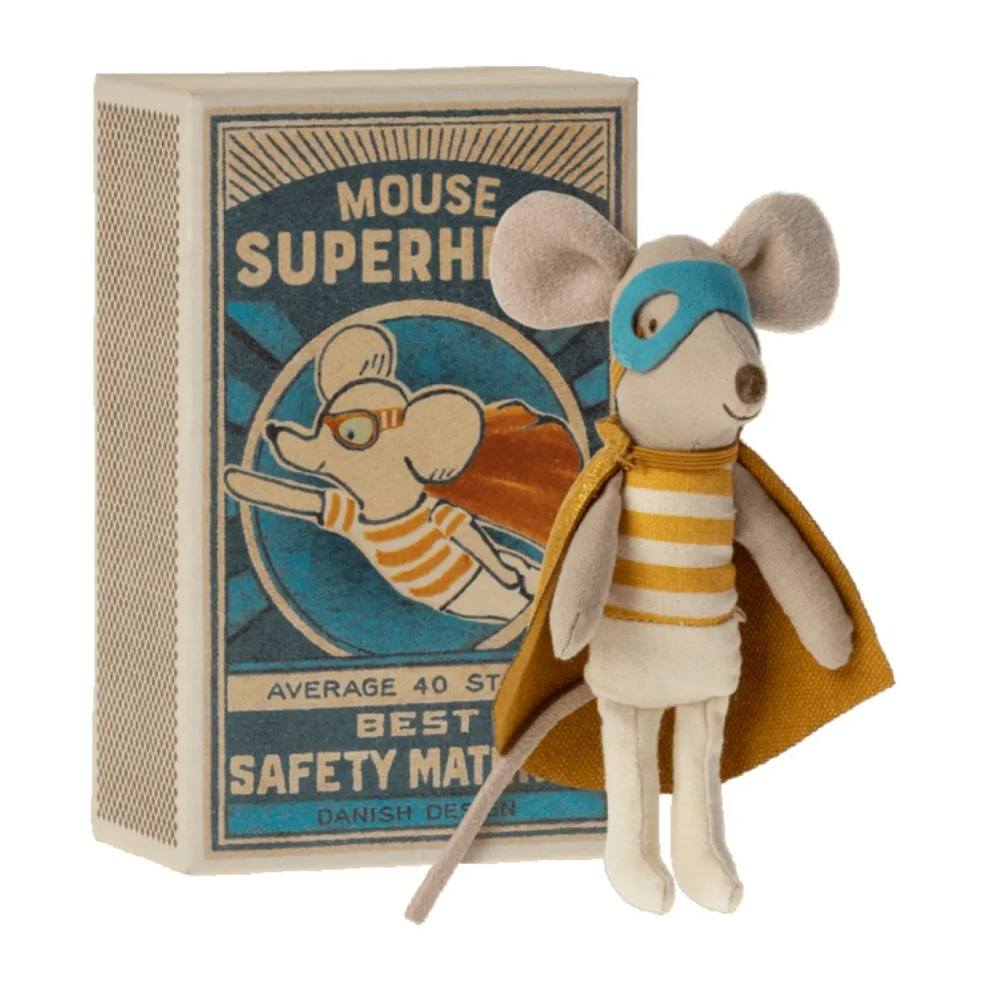 latelierdemaman - Maileg - Souris super-héros et sa petite boite