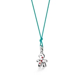 leBebè Pendentif Femme Lovely Baby avec Coeur et Flèche Émaillés et Di