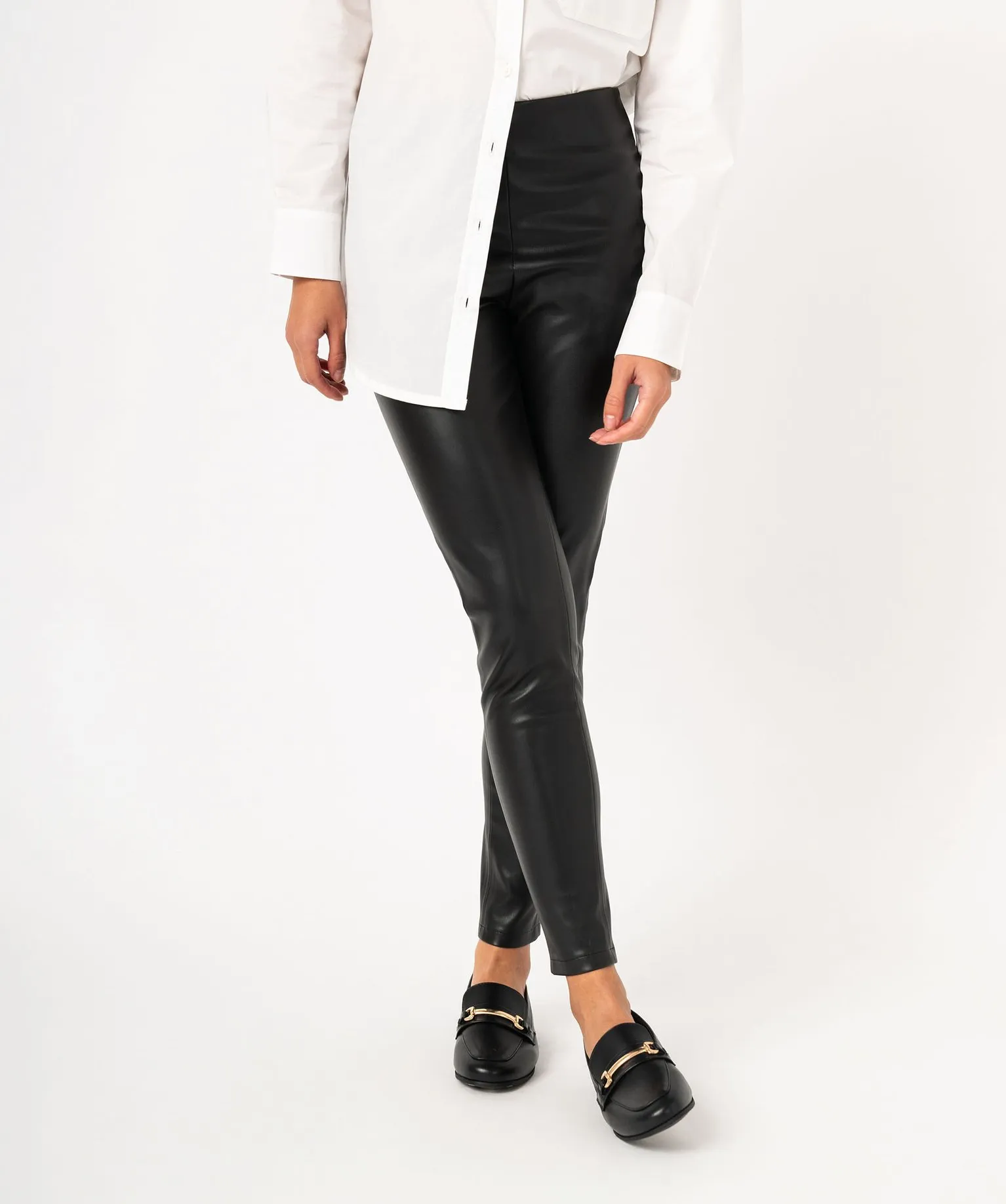 legging en cuir imitation femme noir leggings et jeggings