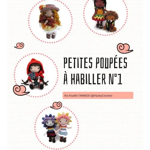 Livre 1 (e-book) patrons de poupées au crochet (tutoriels détaillés)