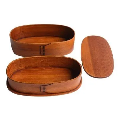 lunch box en bois ovale