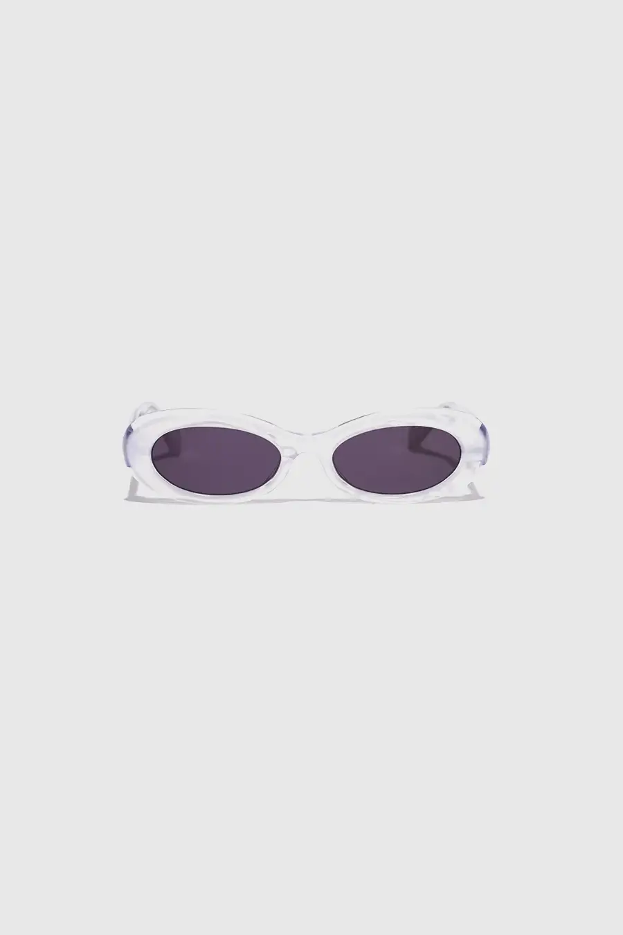 Lunettes de soleil ovale upcyclée frosted