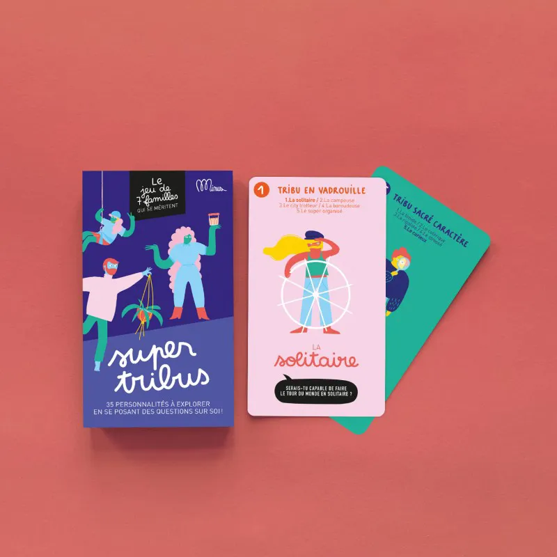 MINUS - JEU DE 7 FAMILLES QUI SE MERITENT - SUPER TRIBUS - littlecasba.com