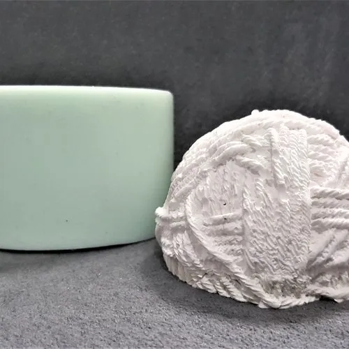 Moule silicone bougie demie pelote de fil pour fimo plâtre cire savon résine argile béton k710 15k190