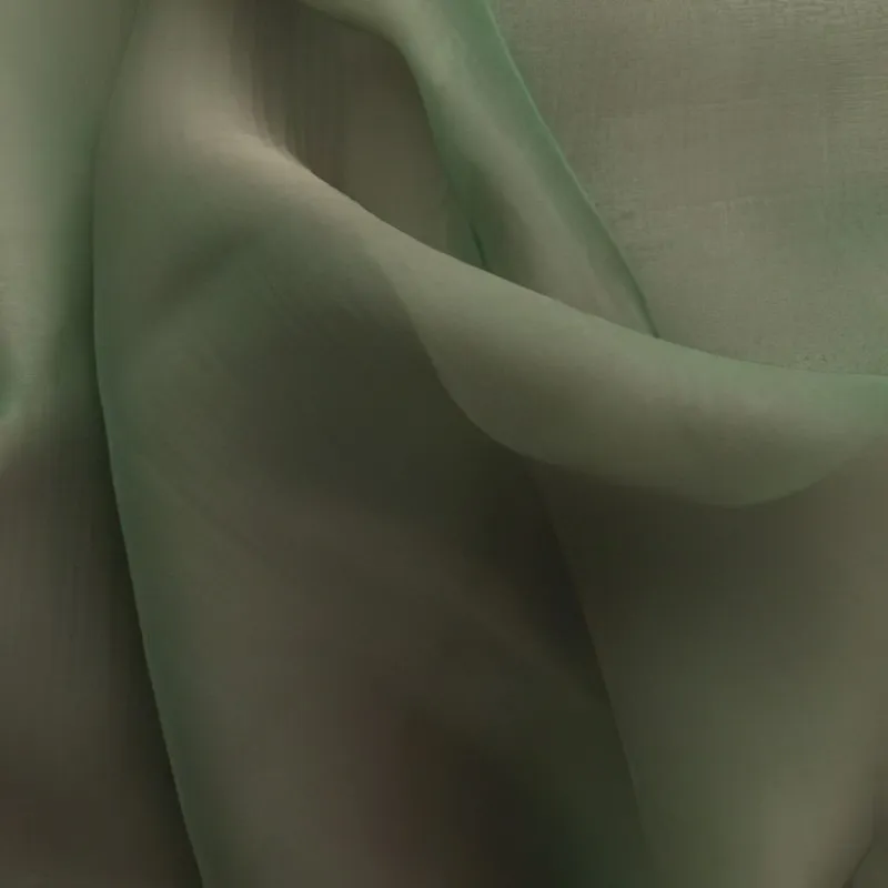 Mousseline Changeante Vert/Rose