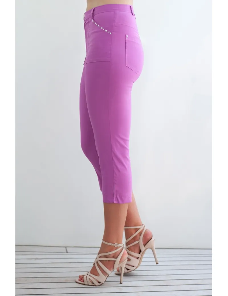 PANTACOURT FEMME VIOLET CLAIR