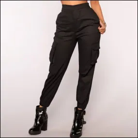 Pantalon Cargo Militaire Femme Taille Haute