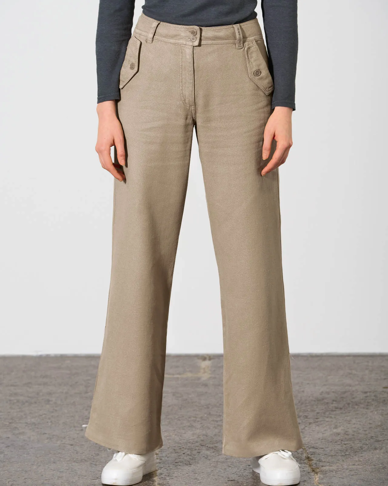 Pantalon Palazzo "583" - chanvre et coton bio