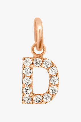 Pendentif en or rose et diamants Lucky Letter D