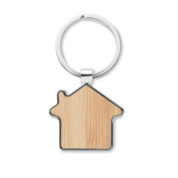 Porte-clés en forme de maison en bambou et zinc - BURNIE - Vertlapub