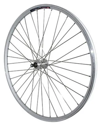 Roue vtc 700x35 arriere m240 alu renforce moy miche magnum argent blocage rl 6-7v. special loueur (jante double paroi avec oeill