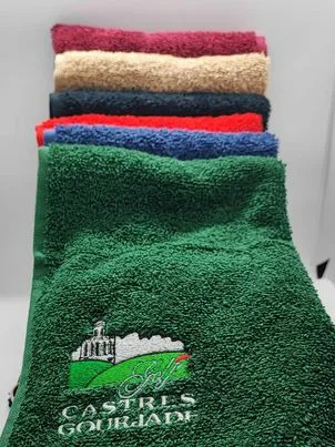 Serviette de golf coton brodé Castres-Gourjade