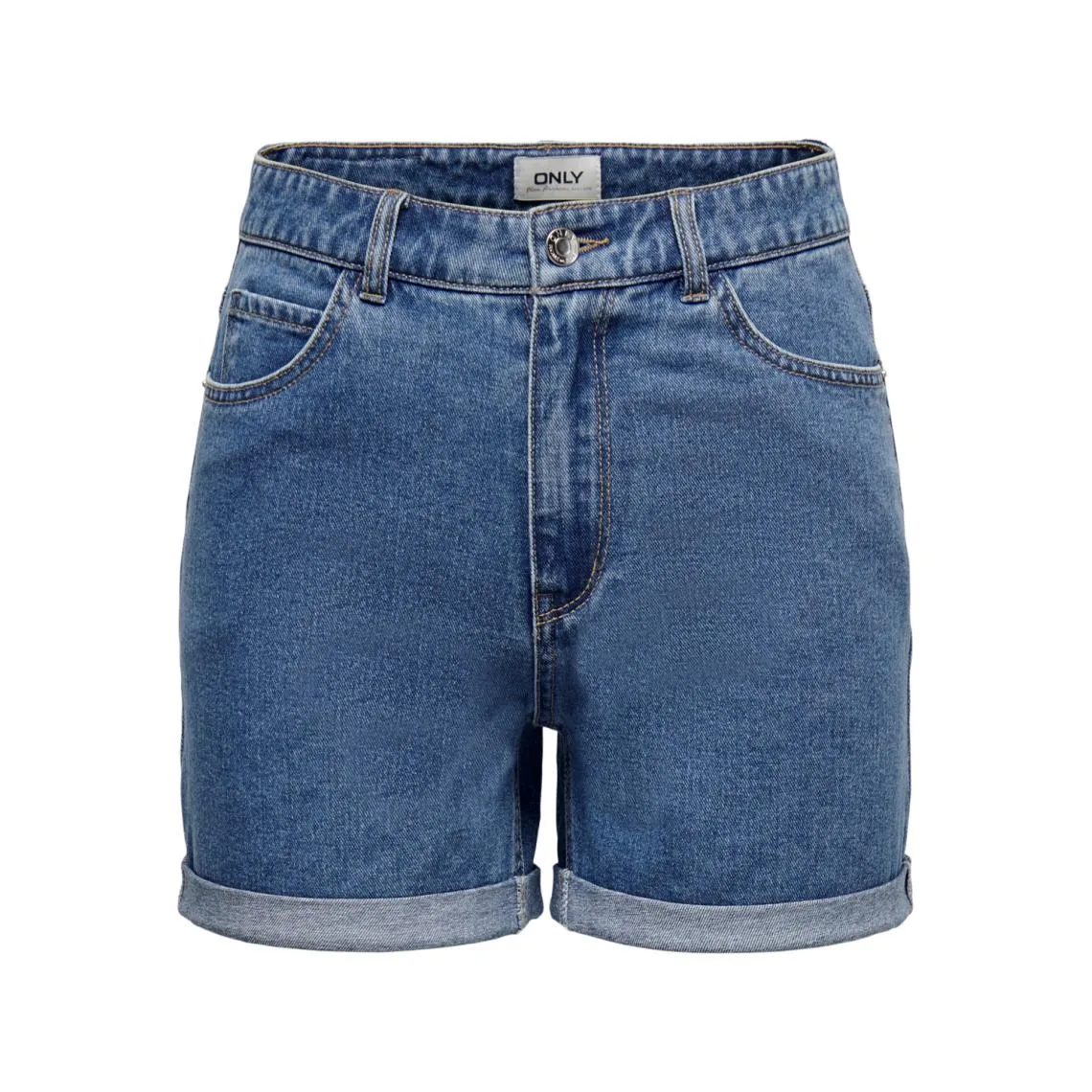 Short en denim fermeture par bouton. fermeture éclair taille haute bleu Eve | 3 Suisses