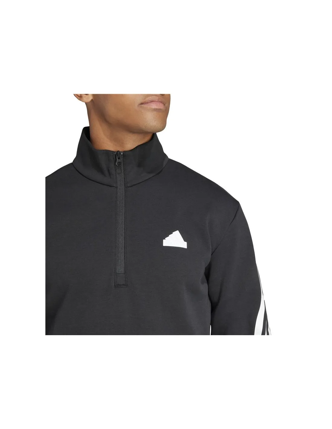 Sweat adidas Homme Future Icons 3 Band Halfzip Black