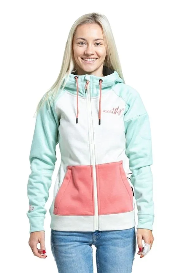 sweat-shirt Meatfly Alisha Zip - Sweet Mint/Cream - women´s