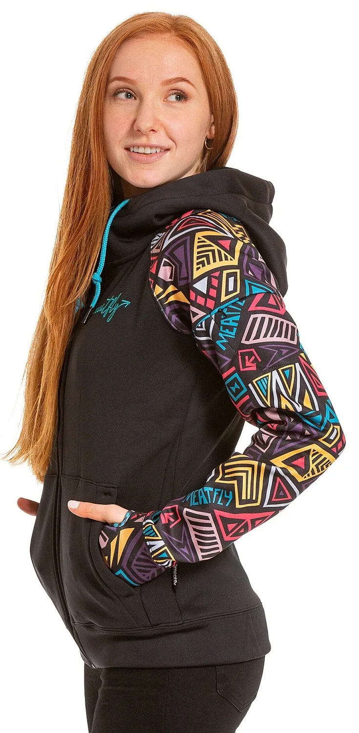 sweat-shirt Meatfly Alisha Zip - True Black/Dancing Earth - women´s