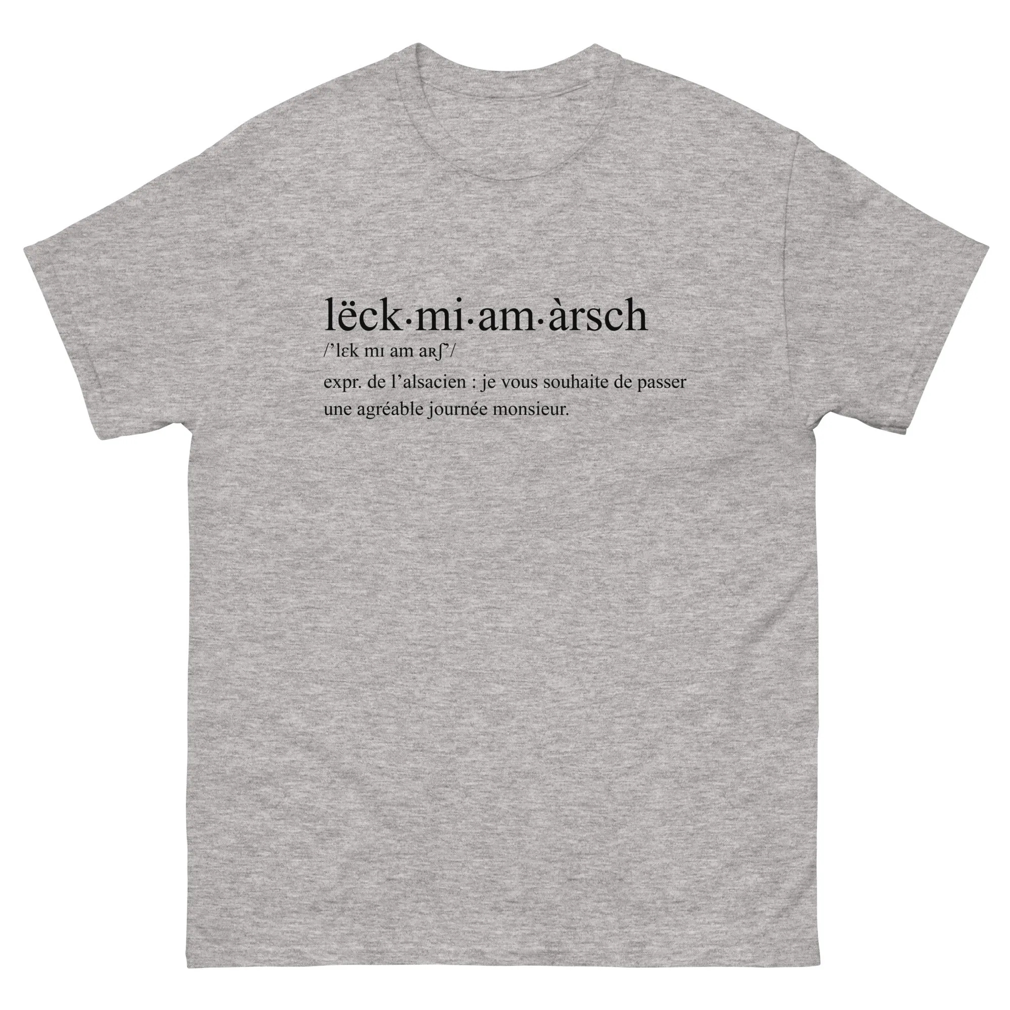 T-shirt Humour Alsace Leck mi am arsch expression