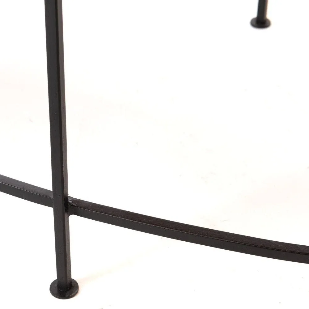 Table basse ovale cuivre
