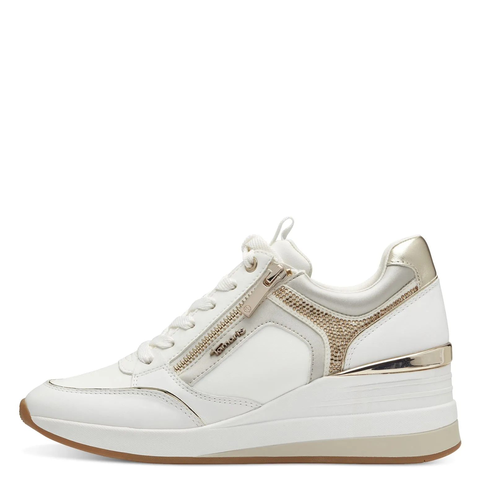 Tamaris - Basket Blanc Or Imitation Cuir 23703-41-190