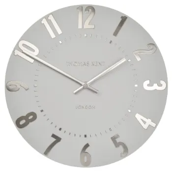 Thomas Kent Horloge Murale Muraille Nuage Argent 50cm - Trouva