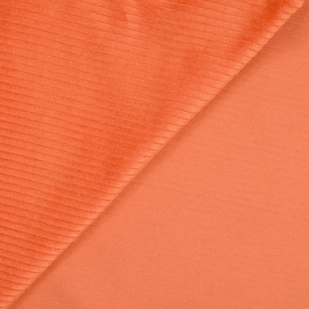 Velours ctelé de coton 5 mm mandarine
